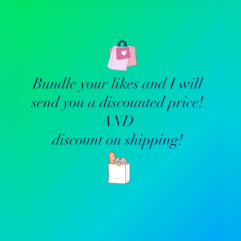 Bundle your likes and receive an exclusive offer on the items and on shipping 💕